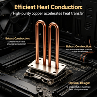 Radiateur en cuivre pur C1100 pour équipement industriel avec base d'ancrage métallique à surface plane