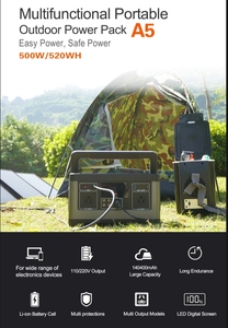 แหล่งจ่ายไฟกลางแจ้งคุณภาพสูง พาวเวอร์แบงค์ความจุสูง 220V 500W ชุดแบตเตอรี่แบบพกพา - Product Image 6