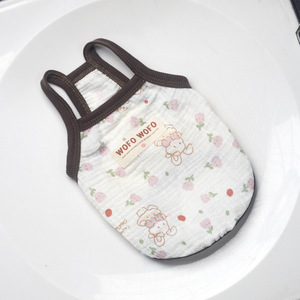 26 Spring/Summer Dog <b>Clothes</b>, Thin Tank Tops, Breathable Cotton Gauze, <b>Cat</b> <b>Clothes</b>, Small Dog/Teddy/Bichon Frise Summer Outfits - Product Image 4