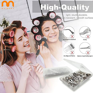 Tendance professionnelle Double broche pinces à cheveux bricolage Salon de beauté maquillage coiffure Mini <span class=keywords><strong>métal</strong></span> argent pinces à cheveux - Product Image 2