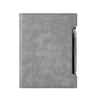 Carnet A5 à feuilles mobiles en cuir PU à couleur changeante personnalisée en gros = fente pour carte stylo fente pour cahier d'affaires haut de gamme