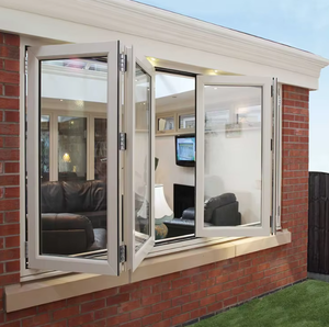 Ventanas plegables de aluminio de bajo consumo, rotura térmica, ventana de doble acristalamiento de impacto, doble acristalamiento, para apertura Horizontal de cocina - Product Image 4