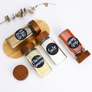 Vente en gros de bocal d'assaisonnement alimentaire en bois de bambou bocal à épices pour cuisines domestiques - Product Image 4