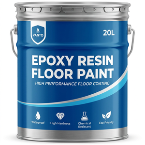 Peinture liquide pour sols en résine émulsionnée avec sable coloré - Revêtement auto-nivelant durable et résistant à l'usure effet marbre pour sols en béton - Product Image 1