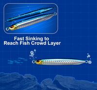 Umpan Jig logam berkilau cepat tenggelam memancing air asin bahan timbal tahan lama umpan ikan Trout Tuna vertikal pengecoran makarel