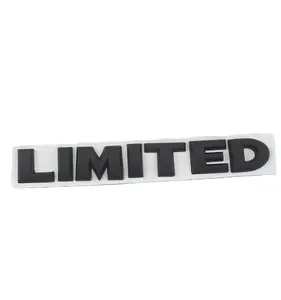 Logo dell'emblema della lettera in edizione limitata Fit Car 3D Metal Chrome Black Badge Sticker per Toyota Highlander