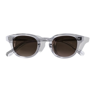 <span class=keywords><strong>Lunettes</strong></span> de soleil rondes en acétate gris à monture complète, best-seller en gros, UV400 - <span class=keywords><strong>Lunettes</strong></span> unisexes avec logo personnalisé - Product Image 1