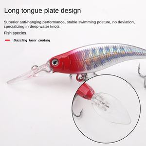 Nuevo Luya Bait Bei River Buceo profundo lento Plástico Minnow Placa <span class=keywords><strong>de</strong></span> <span class=keywords><strong>lengua</strong></span> larga Recubrimiento láser colorido para FONDO <span class=keywords><strong>DE</strong></span> Zander español - Product Image 2