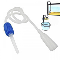 Aquarium-Siphonrohr-Wasserpumpe mit blauem Ventil, einfache Bedienung, Reinigungswerkzeug für die Wartung von Aquarien