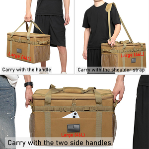 Bolsa de Herramientas Táctica Multifuncional de Nailon, Plegable, de Gran Capacidad, con Bolsillo Lateral con Sistema MOLLE para Camping - Product Image 4