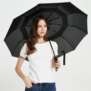 Paraguas Recto Portátil con Protección UV y Logotipo Personalizado, Resistente al Viento, Diseño Plegable Pequeño con Mochila - Set de Regalo - Product Image 3