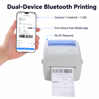 Printer Label Thermal Nirkabel 4 Inci 203dpi TSPL CPCL 152mm/s Kecepatan Tinggi untuk Barcode IOS Android Tersedia
