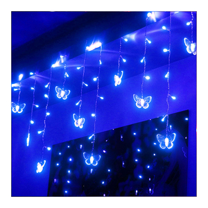 Ip44 <span class=keywords><strong>Led</strong></span> Bướm Icicle Ánh Sáng Rèm Chuỗi Trắng Ấm Cổ Tích Trang Trí Cho Đám Cưới Kỳ Nghỉ Giáng Sinh & Các Bên - Product Image 3