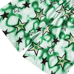 Shorts de Baño para Hombre con Estampado de Estrellas Verdes, Cintura Elástica, Secado Rápido, Casuales, de Longitud Corta, con Estampado Geométrico - Product Image 5