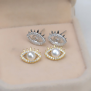 Juego de Pendientes y Colgante de Plata S925, Anillo Abierto, Accesorios de Joyería de Perlas DIY, Semi-Acabado 4336, para Pendientes de Moda - Product Image 1