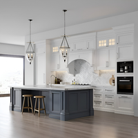 Armoires de cuisine en bois massif de luxe nordique Xichu pour villas et appartements de luxe