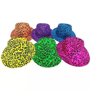 HLC Custom LOGO Metallic Derby Bowler mit Haar Neon Bowler Hüte Dekoration mit <span class=keywords><strong>Batucada</strong></span> Perücke für Festival Party Hochzeit - Product Image 1