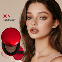 Crème Correctrice Teint Parfait Red Shell Air Cushion - Imperméable & Contrôle du Sébum, Écran Solaire Blanchissant, Fini Naturel, Couvre les Imperfections
