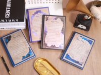 Carnet de notes vintage nautique à couverture rigide A5 avec dos doré à la feuille, journal décoratif rétro de voyage, logo personnalisé pour cadeaux de voyage