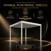 Pavillon d'extérieur B2B 4x6m en aluminium thermolaqué à quatre poteaux, ouvert, écologique, anti-neige, pour restaurant et usage professionnel