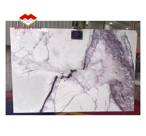 Lastre di Marmo Bianco Lilla a Grande Formato, Design Moderno Lucido per Pareti e Pavimenti - Product Image 2