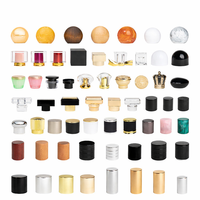 Tapas de Perfume Tipo Crimp, Multiformas y Materiales, Tapas de Madera para Botellas de Perfume, Envases Cosméticos Duraderos y Reutilizables de 15 mm
