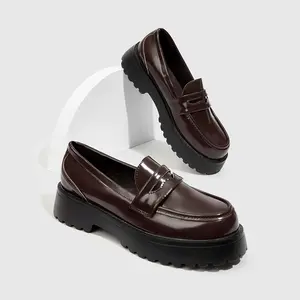 Осенняя обувь 2022 Лидер продаж женские черные туфли из искусственной кожи