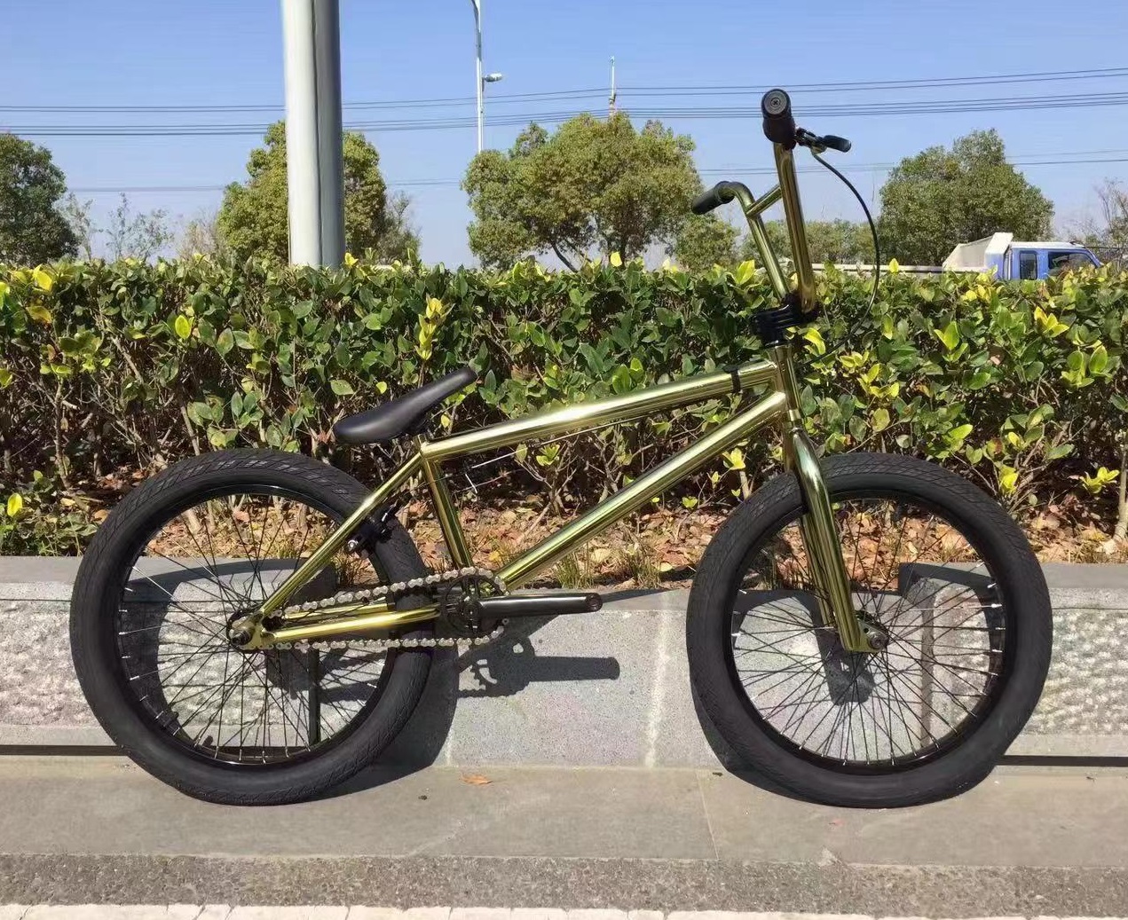 POLSO BMX03 High Quality CR-MO Steel Gold Frame 20 Inch Free Style