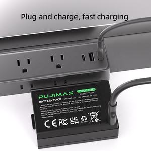 PUJIMAX 2個LP-E10 7.6V 1800mAh USB C充電式バッテリーCanon Rebel T3 T5 T6 T7 T100 Kiss X50 X70 X80 X90 DSLRカメラ - Product Image 5