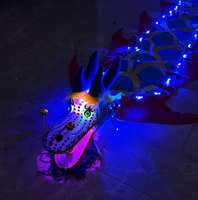 Danse du dragon lumineuse LED rouge, jaune, bleue, verte pour jardin et place publique