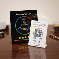 Carte Google Review personnalisée avec logo CR80 PVC NFC NTAG213 215 216 13.56MHz étanche, fonctionne par contact, réseaux sociaux (Instagram, Facebook, TikTok), code QR programmable