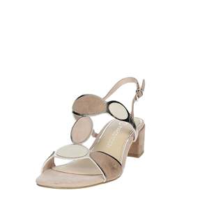 Marco Tozzi Sandales à talons pour femme Cipria 42 Talon bloc en daim argenté avec bride en T - Product Image 6