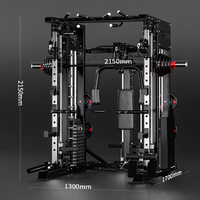 Dinuo SD-3018 - Equipo de Gimnasio Multifuncional para el Hogar, de Acero Inoxidable, para Levantamiento de Pesas, Ejercicio, Entrenamiento Deportivo, Máquina Smith