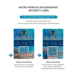 Étiquette de sécurité holographique avec code QR à gratter, logo personnalisé, anti-contrefaçon, autocollant de vérification de la traçabilité - Product Image 3