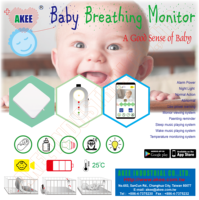 Tapis de surveillance du sommeil intelligent sans contact pour bébé avec capteur de respiration, détecteur de mouvement pour nourrisson, application, OEM/ODM AKEE 0.6-3 ans, certifié médical UE