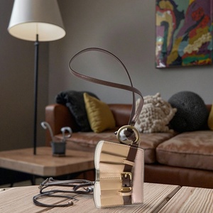 Boshiho Customized Genuine Leather Keychain Elegant Key Holder Gift with Multi-Function Key Chain Handmade Fashion <b>Bag</b> <b>Charm</b> - Product Image 4