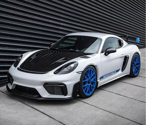 Kit de carrosserie large adapté pour 718 981 Boxster à Spyder <span class=keywords><strong>Carman</strong></span> à GT4 GT4RS pièces automobiles PP fibre de carbone humide lèvre arrière d'échappement d'aile arrière - Product Image 4