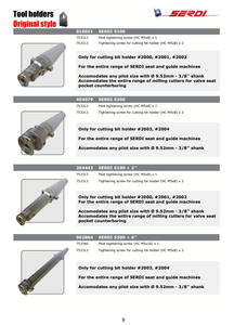 Adaptador para Herramienta de Mandrinado SERDI 5100 |   Portaherramientas SERDI Original para Cortador de Asientos de Válvulas 2003/2004 - Product Image 6
