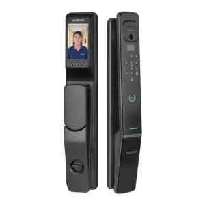 HUNE 3d Face Recognition Smart Lock App Remote Control Digital Password Electronic Fingerprint Smart Door Lock With Camera
