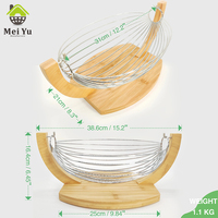 Meilleures ventes : Panier de présentation simple en bambou pour fruits et légumes, idéal pour la maison