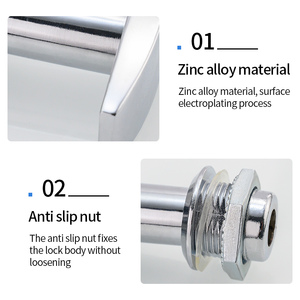 MS705-3U T 핸들 손잡이 전기 패널 도어 캐비닛 잠금 직각 회전 캠 래치 산업용 아연 합금 핸들 캠 잠금 - Product Image 6