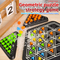 Juego de Ajedrez Triangular HTL con Bandas Elásticas, Tablero Geométrico, Rompecabezas de Estrategia, Razonamiento Espacial, Juguete Familiar de Mesa para 2-4 Jugadores