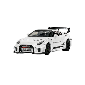 Modellino <span class=keywords><strong>Auto</strong></span> in Lega <span class=keywords><strong>Nissan</strong></span> <span class=keywords><strong>GTR</strong></span> 1:32 con Funzione Pull-Back e Luci IC, Veicolo Giocattolo da Collezione per Bambini, Confezione con Finestra - Product Image 1
