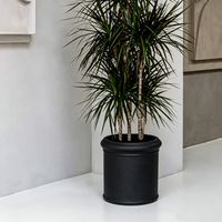 Grand bac à fleurs rectangulaire en fibre-ciment, jardinières extérieures pour centres commerciaux
