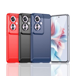 <span class=keywords><strong>Custodia</strong></span> in Gel di TPU spazzolato in carbonio Anti-Shock in gomma armatura <span class=keywords><strong>custodia</strong></span> in gomma per <span class=keywords><strong>OPPO</strong></span> Reno 11F A38 Reno 13 A3 A5 Pro A1 A58 A98 A54 Find X8 - Product Image 1