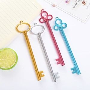 Key-Shaped Neutral Pen Metal Needle Tip Gel Pen Office School Use Caps Closure <b>Plastic</b> Shell P-0323 - Product Image 4