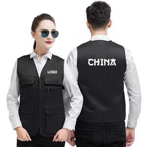 Gilet réversible pour homme avec logo personnalisé, multi-poches, pour le travail en extérieur, le bénévolat, prix usine, vêtement d'extérieur d'été - Product Image 5