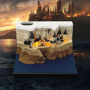 Escultura de Castillo <span class=keywords><strong>en</strong></span> Papel 3D para Decoración de Oficina - Bloc de Notas Personalizado con Calendario del Año del Dragón 2024 - Product Image 2