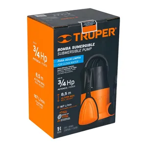 Pompa sommergibile in plastica Master con 4 unità, 3/4 HP per acqua pulita, Truper - Product Image 2