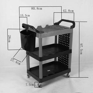 Özelleştirilmiş haddeleme alet arabası PP plastik 3 raf atölye aracı sepeti arabası araçları ile ve oto tamir araba yıkama için kullanılır - Product Image 6
